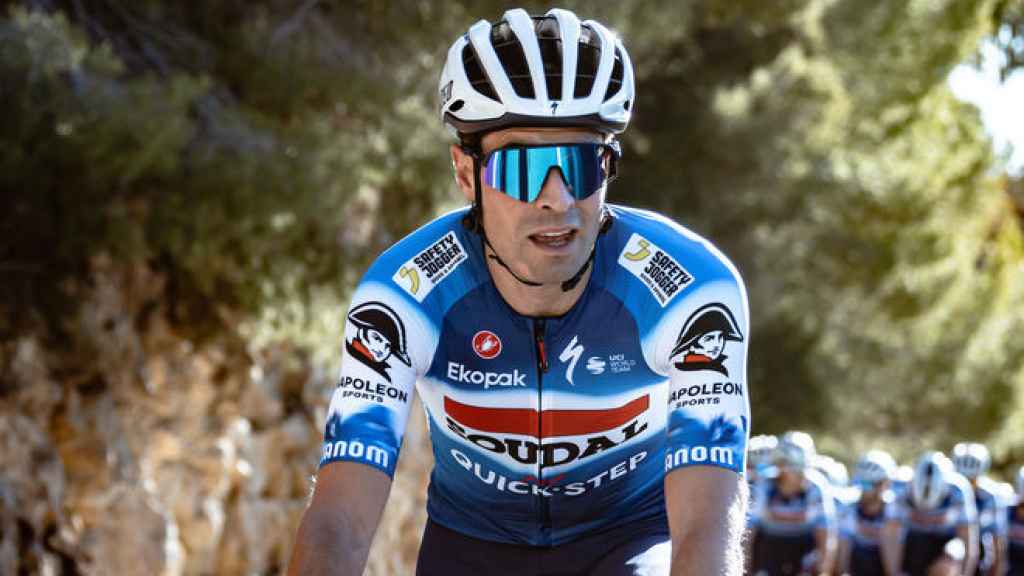 Mikel Landa, en una de sus primeras carreras como corredor del Quick Step.