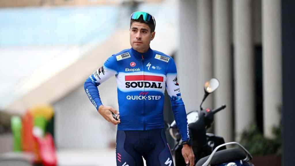 Mikel Landa, en una de sus primeras carreras como corredor del Quick Step.