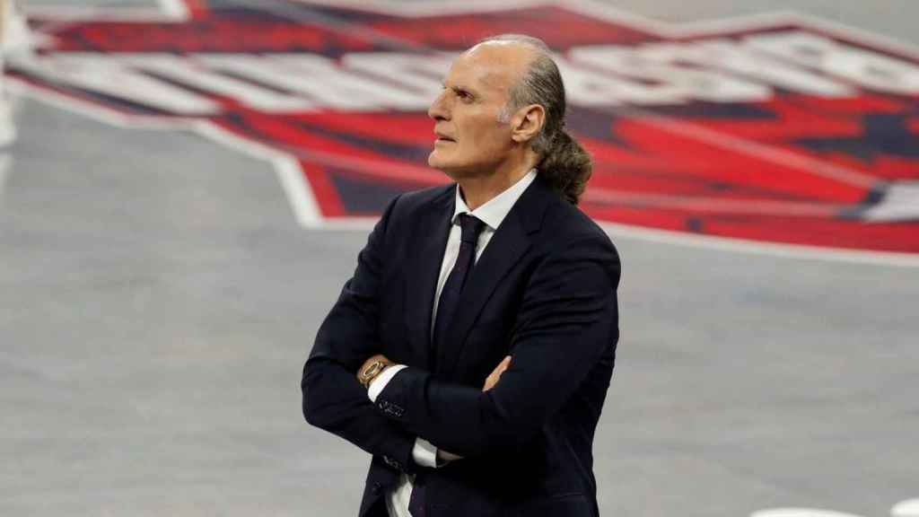 Dusko Ivanovic, entrenador del Baskonia, durante un encuentro esta temporada.