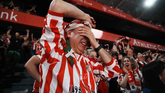 Celebración de aficionados del Athletic tras la victoria en la final de Copa / EP
