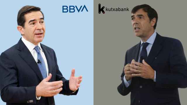 Carlos Torres, presidente del BBVA y Antón Arriola, presidente de Kutxabank / CV