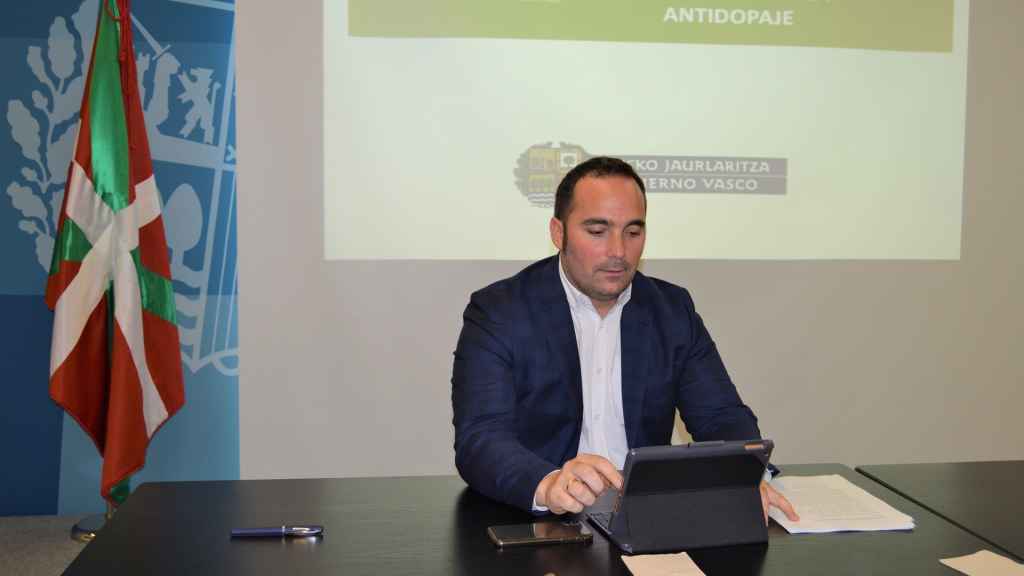 Jon Redondo, durante su etapa como director de Actividad Física y Deporte de Gobierno vasco en 2019.