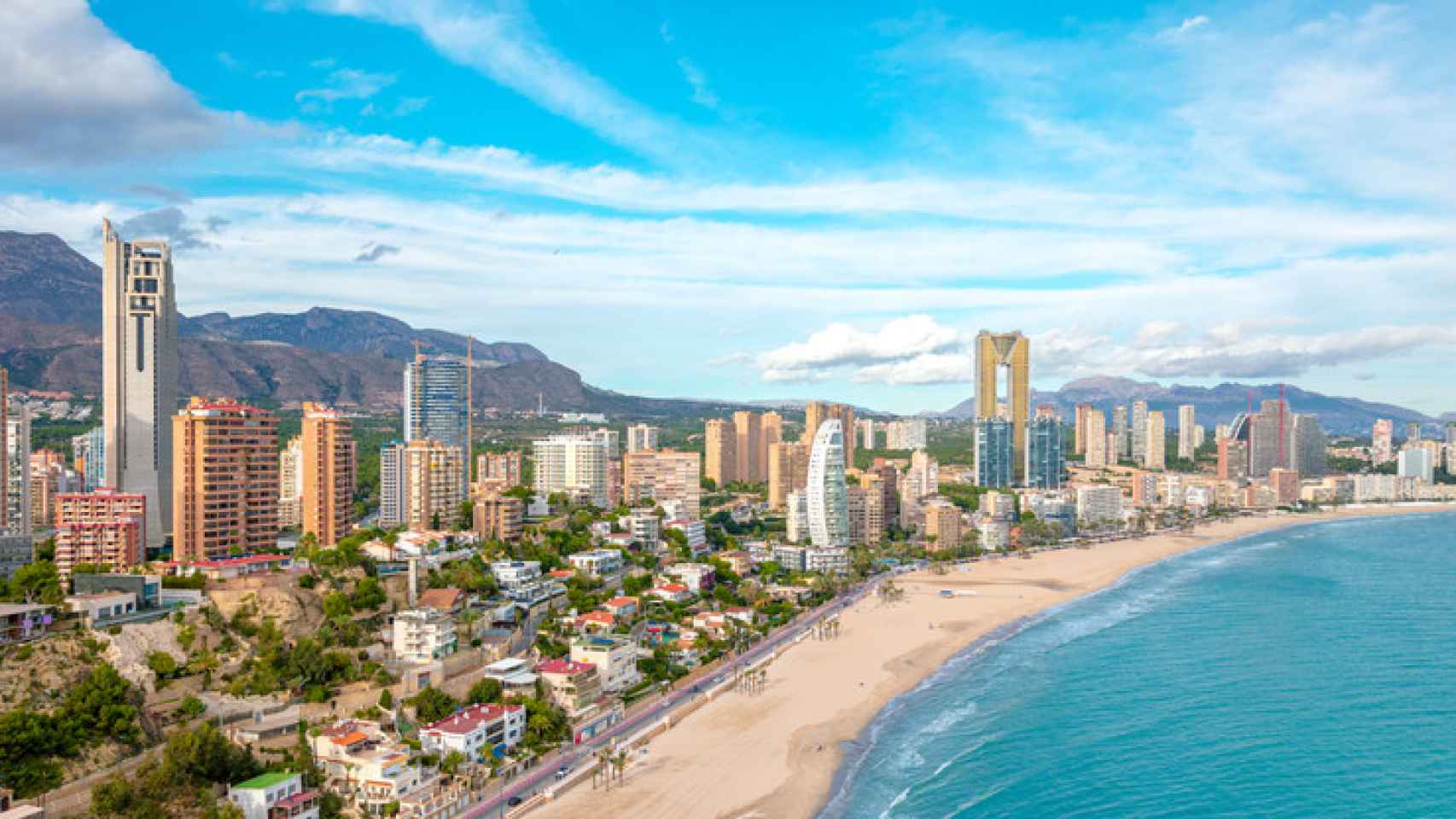 La bahía de Benidorm, en la Comunidad Valenciana.