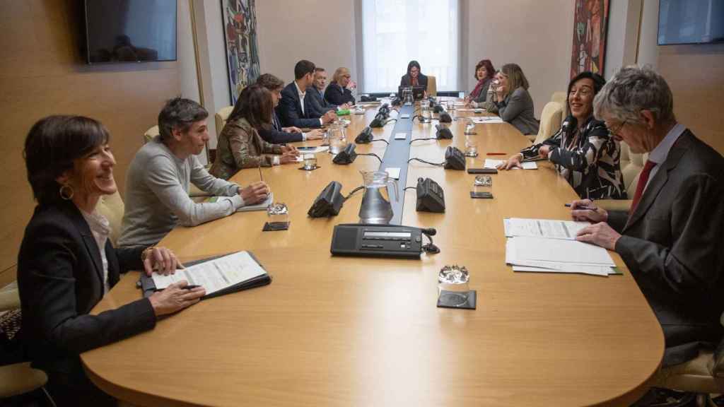 Reunión de la junta de portavoces en el Parlamento vasco