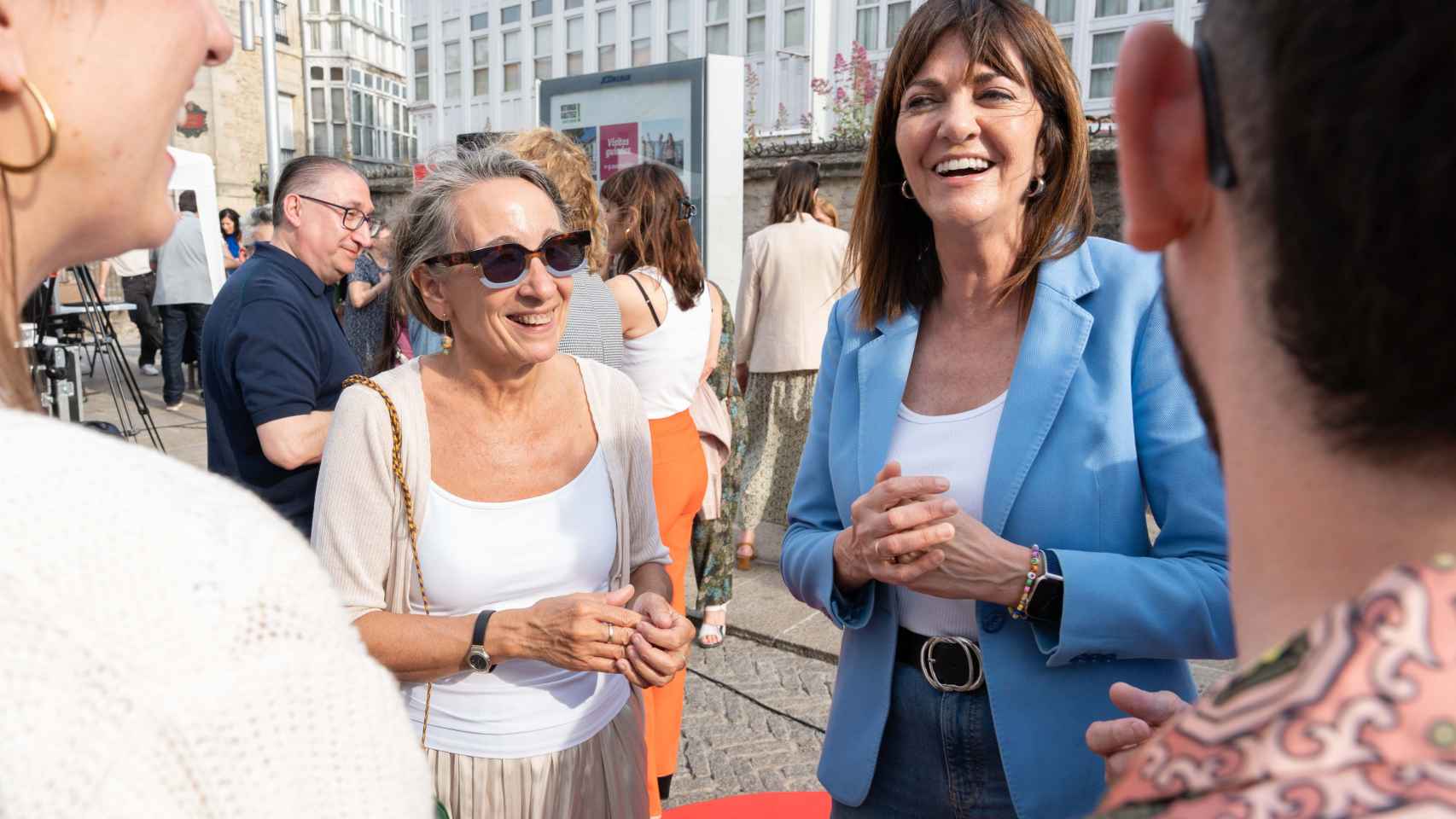Idoia Mendia durante un acto de campaña del Partido Socialista para las elecciones europeas del 9-J / PSE-EE