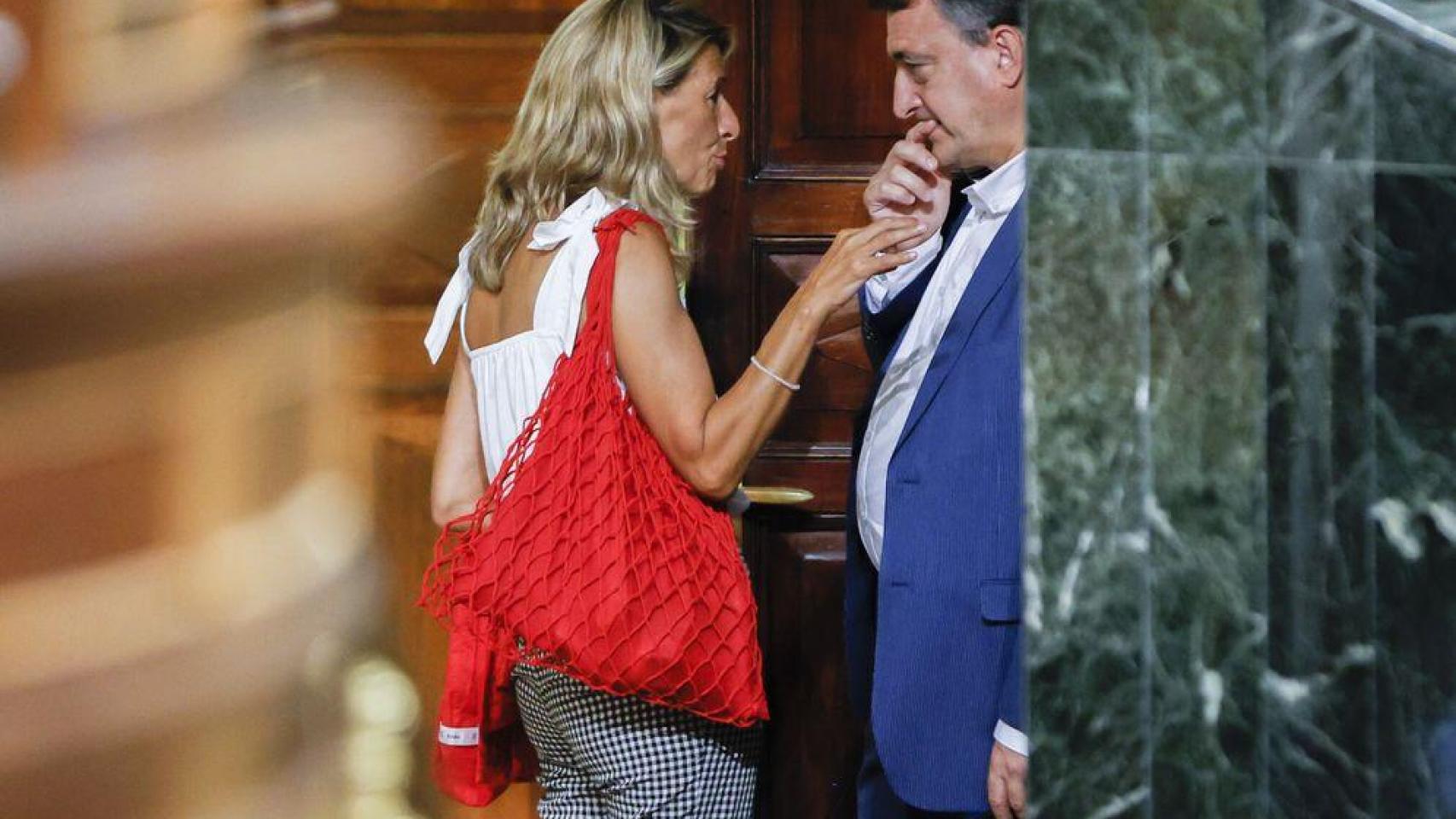 Yolanda Díaz y Aitor Esteban en el Congreso / EFE