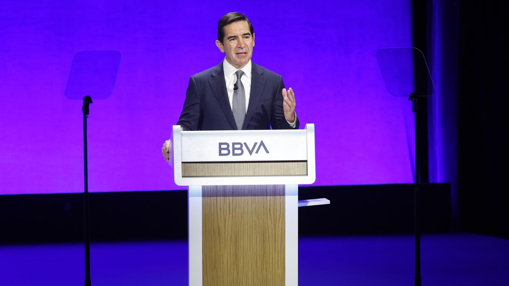 Carlos Torres en la Junta de Accionistas de BBVA.