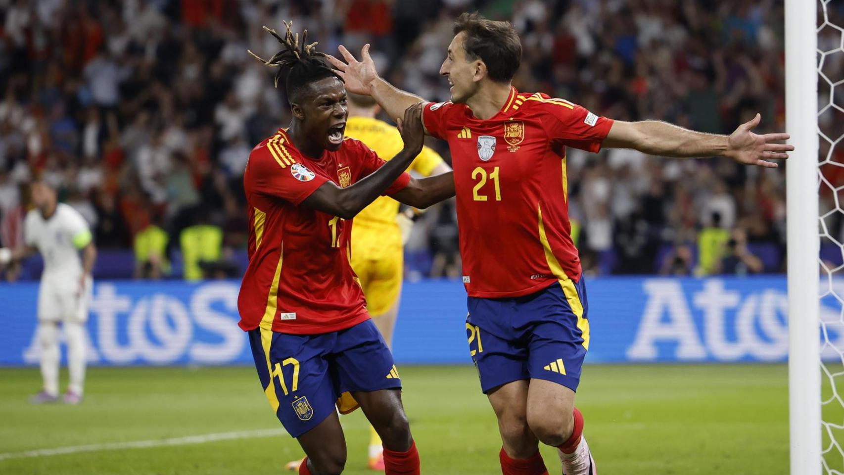 España conquista la Eurocopa con goles de Nico Williams y Mikel Oyarzabal, en la imagen