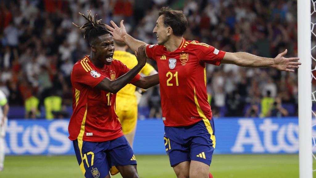 España conquista la Eurocopa con goles de Nico Williams y Mikel Oyarzabal, en la imagen