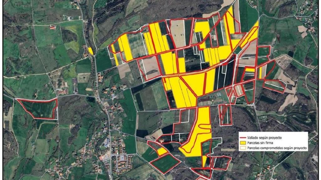 En amarillo, las parcelas todavía sin firma con las que cuenta la compañía