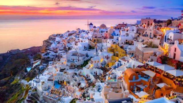 La isla de Santorini, en Grecia.