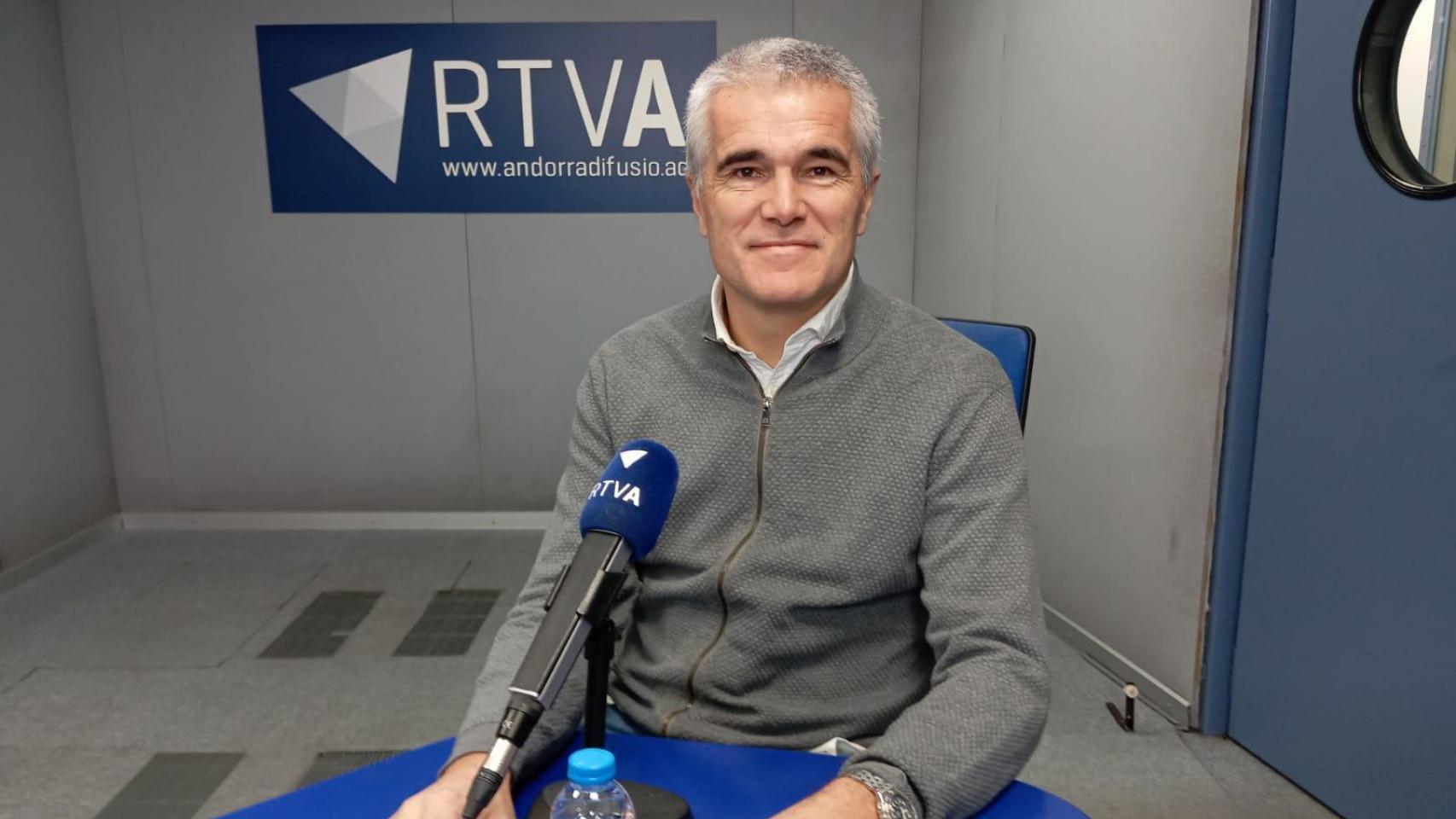 Vergara, durante una entrevista para la RTVA, la televisión de Andorra.