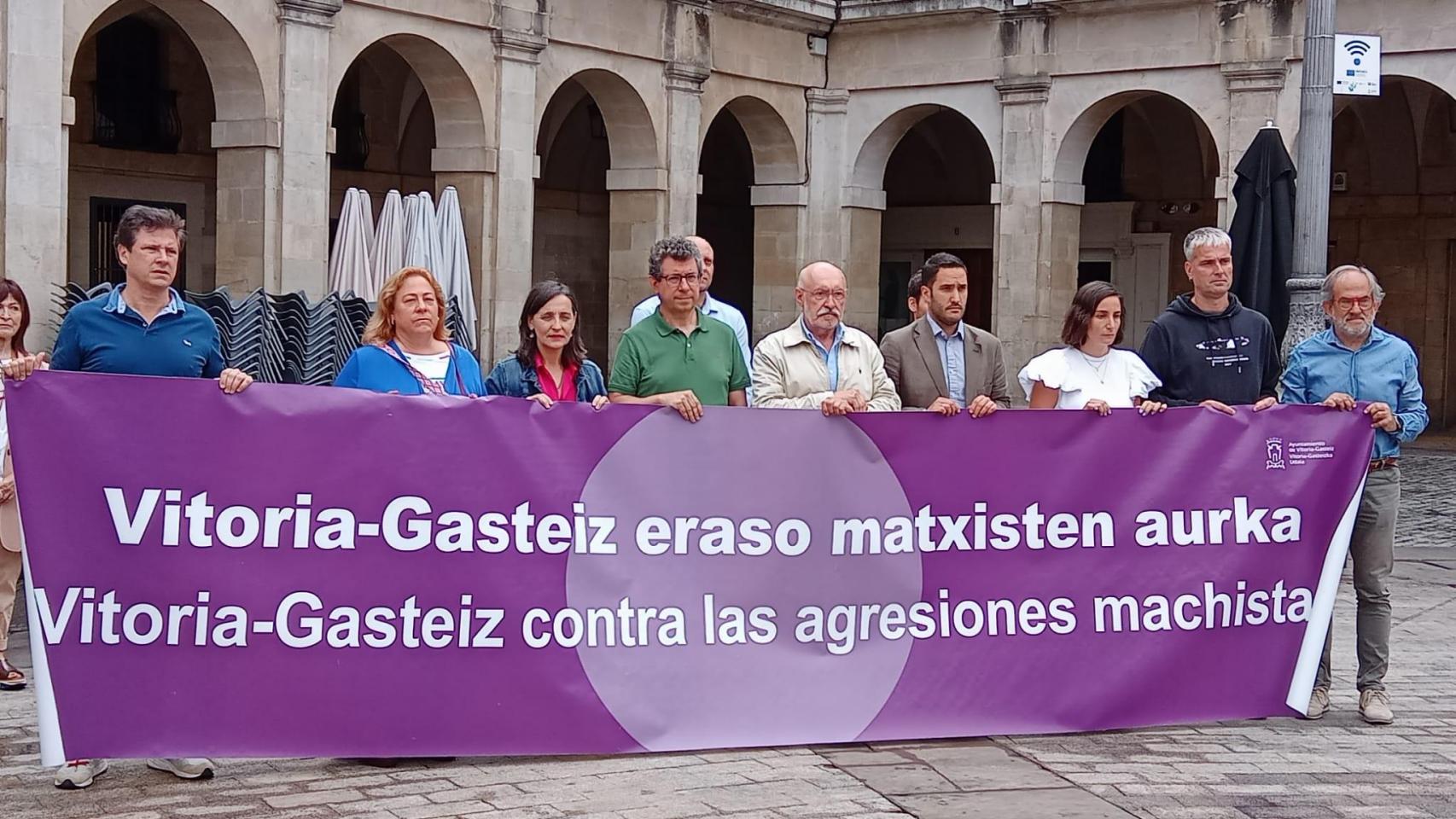 Concentración contra las agresiones machistas en Vitoria-Gasteiz