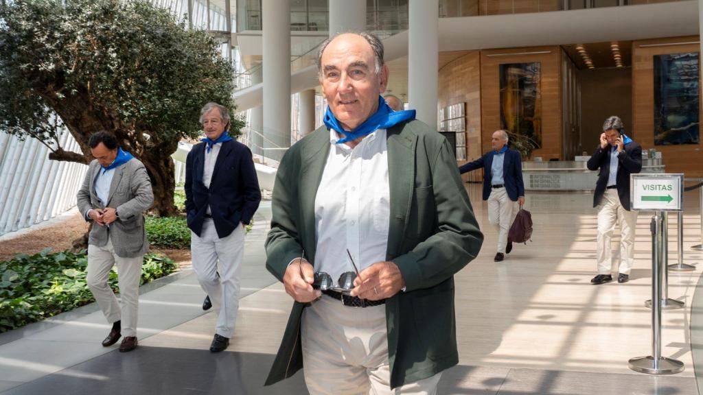 Ignacio Sánchez Galán, en la reunión tradicional de fiestas de Bilbao en la torre Iberdrola, edificio compartido con Kutxabank