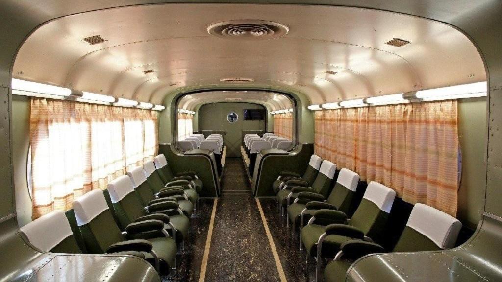 Interior de un viejo modelo Talgo en el Museo del Ferrocarril de Madrid / EP