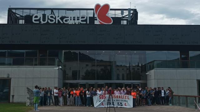 Movilización en la sede de Euskaltel de Zamudio (Bizkaia) el miércoles 25 de septiembre | Cedida CCOO