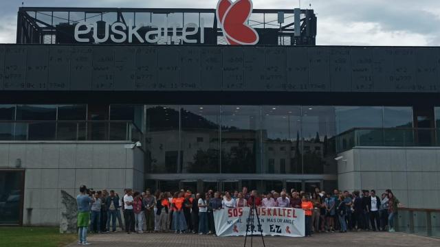 Movilización en la sede de Euskaltel de Zamudio (Bizkaia) el miércoles 25 de septiembre | Cedida CCOO