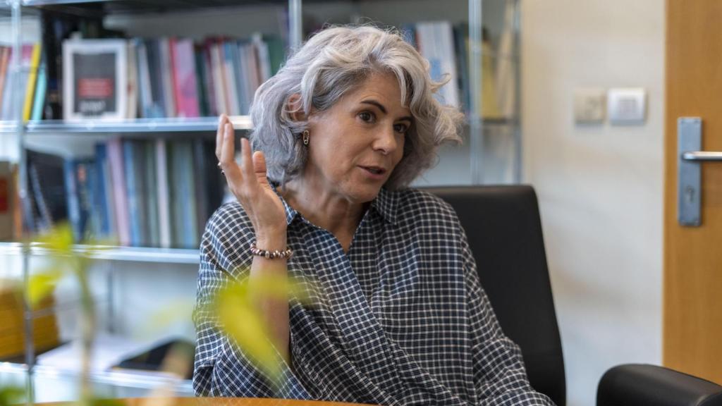 Emilia Málaga, presidenta del CRL, durante la entrevista / Nacha Abaitua