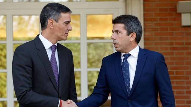 Pesro Sánchez y el president de la Generalitat, Carlos Mazón