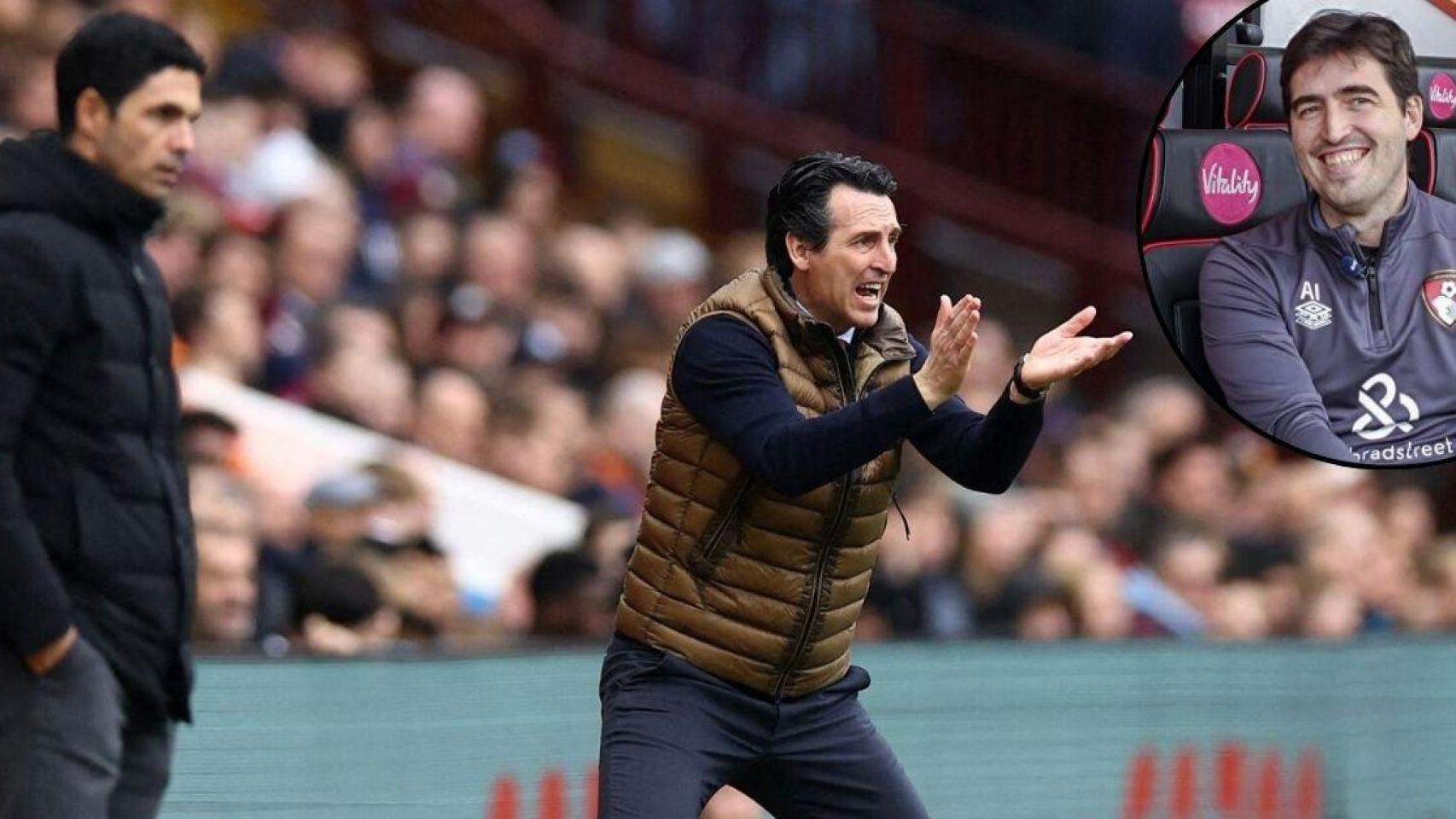 Mikel Arteta, Unai Emery y Andoni Iraola.