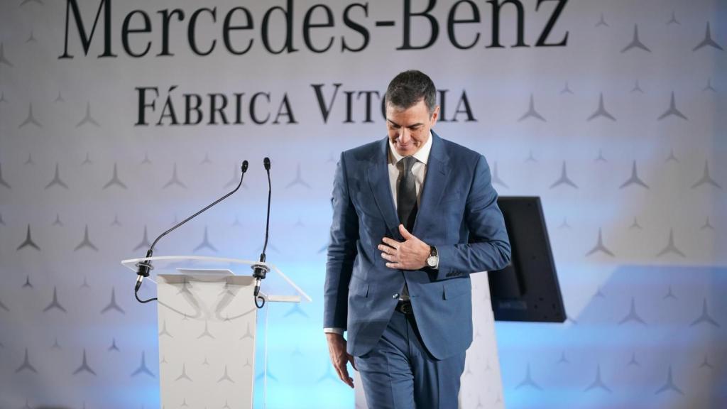 El presidente del Gobierno, Pedro Sánchez, en Mercedes Vitoria