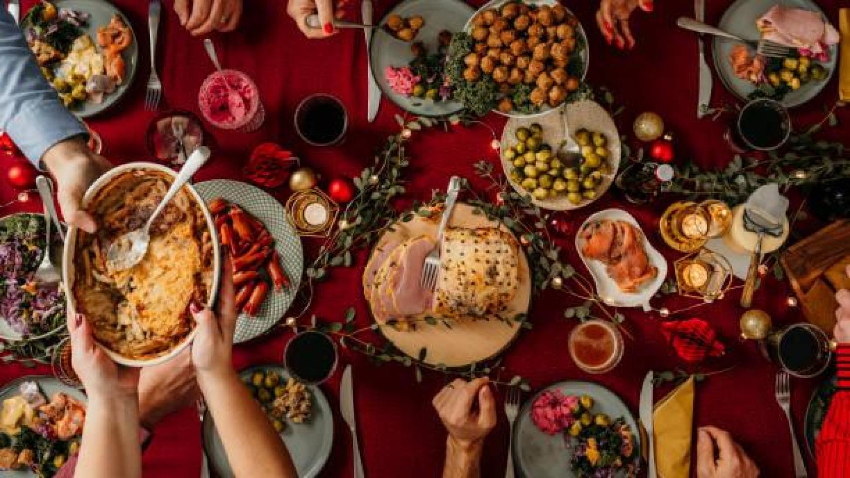 Platos variados de Navidad.