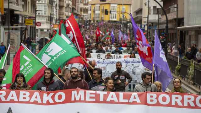 Imagen de la ltima huelga del Metal en lava que coincida con la de Mercedes. / EFE