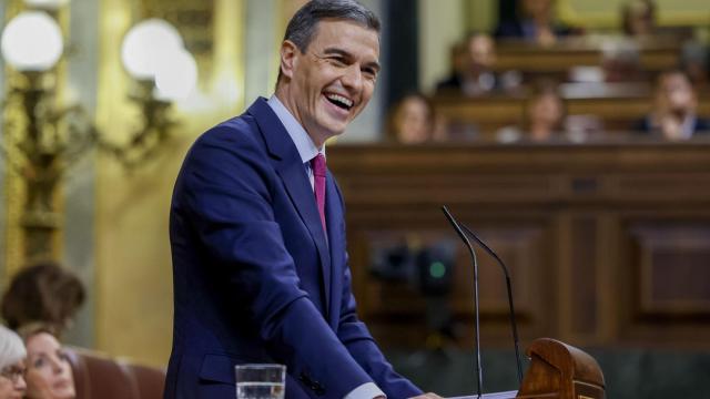 El presidente del Gobierno, Pedro Sánchez, en el pleno de investidura / Daniel González - EFE