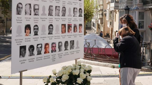 Panel con las vctimas de Henri Parot en el homenaje celebrado en el Memorial de las Vctimas del Terrorismo. / EP