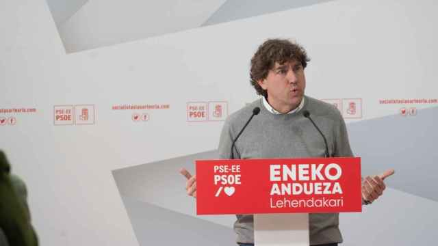 Andueza en el acto preelectoral en Lasarte-Oria / Denis Itxaso