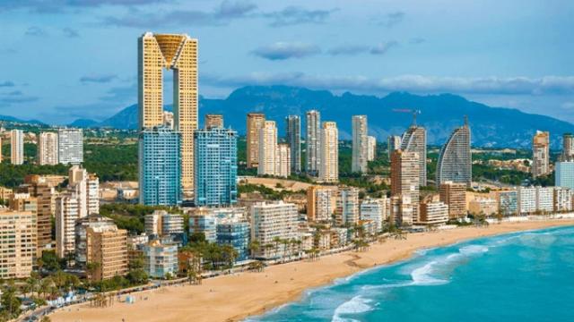 La ciudad de Benidorm, en la Comunidad Valenciana.