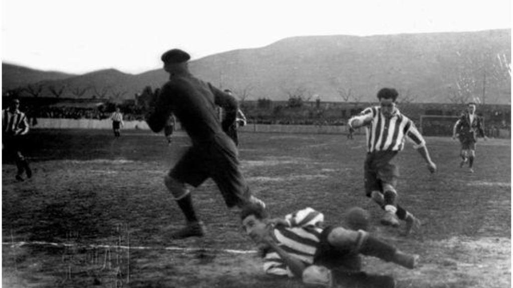 Aguirre, durante su etapa como futbolista del Athletic Club.