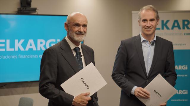 Lander Arteche y Zenón Vázquez, presidente y director general de Elkargi