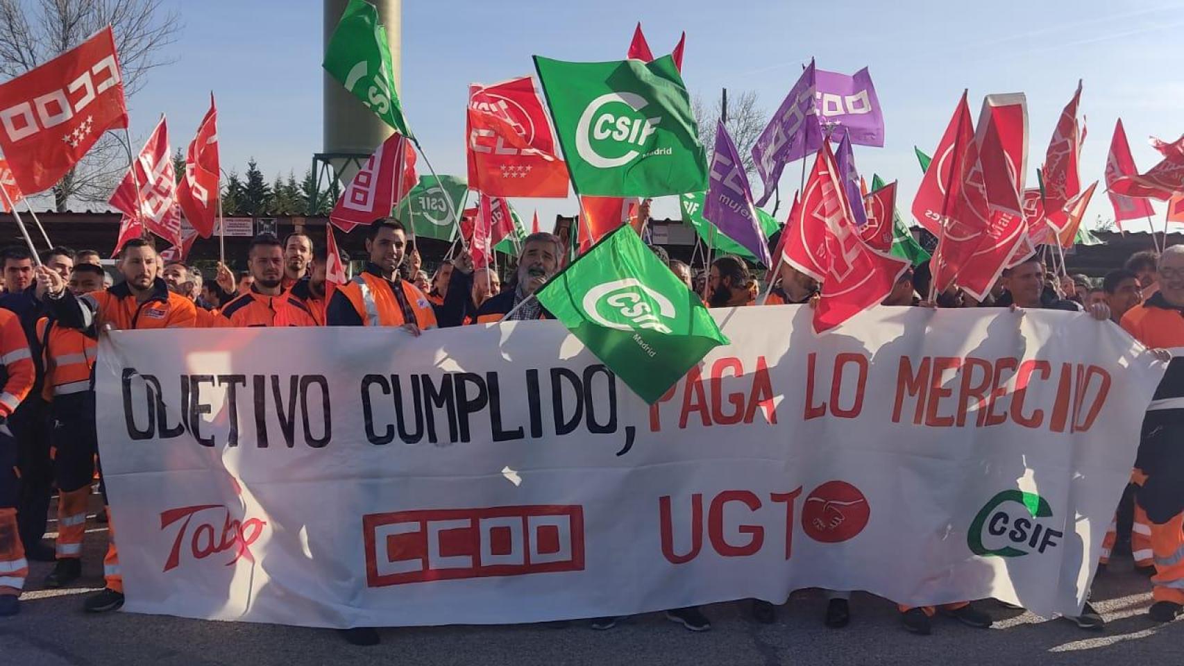 Movilización de trabajadores de Talgo contra los impagos de objetivos