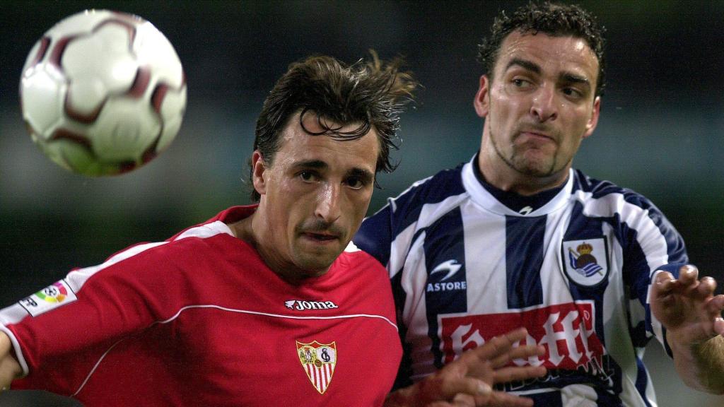 Javi de Pedro, durante un encuentro con la Real Sociedad.