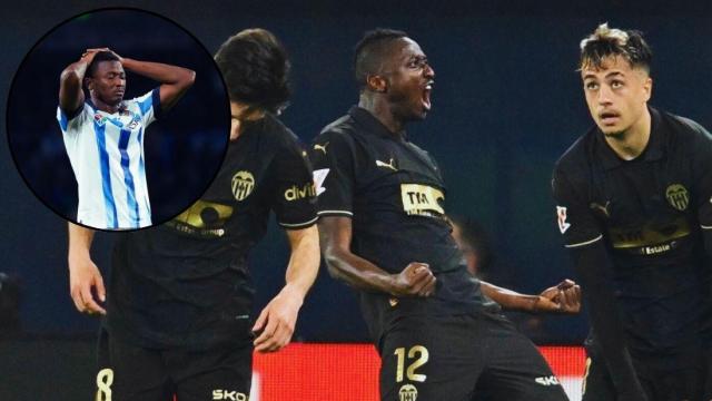 Sadiq, durante su etapa como jugador de la Real Sociedad y del Valencia.