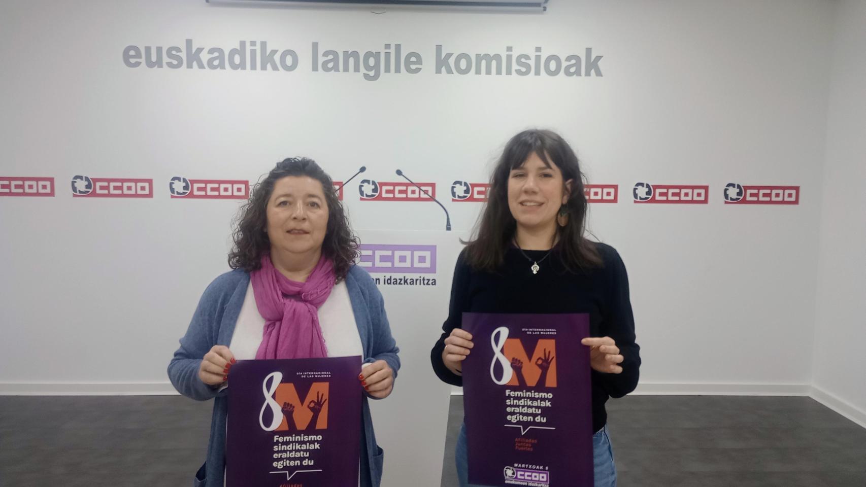 Loli García y Estíbaliz Montero, de CCOO Euskadi / EP