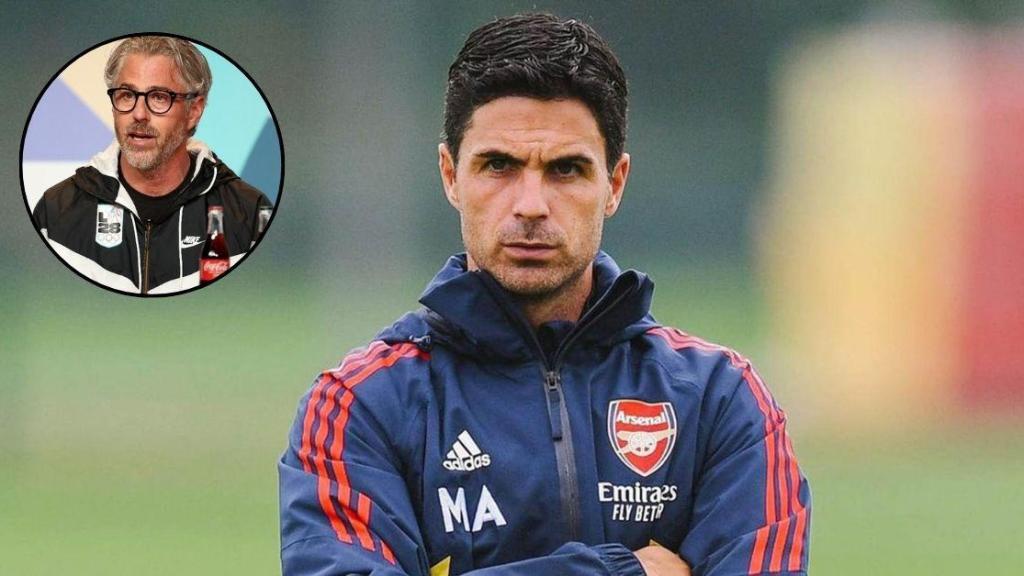 Mikel Arteta, entrenador del Arsenal; y Casey Wasserman, fundador de Wasserman.