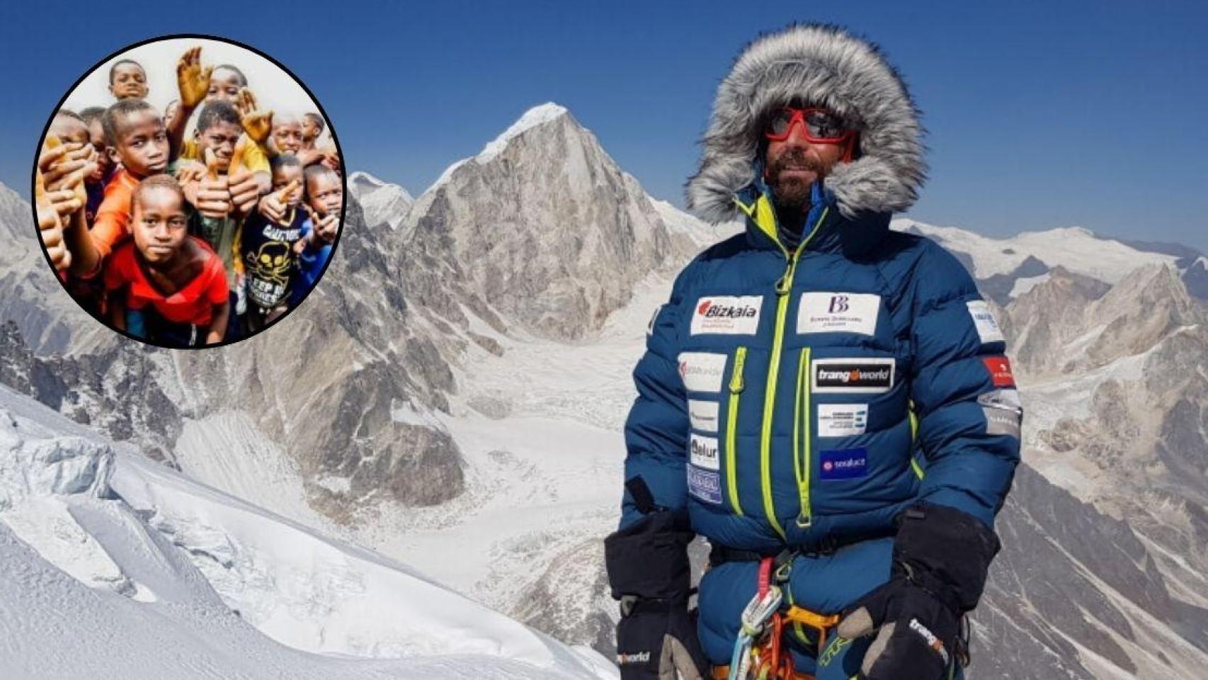 Álex Txikon, durante una ascensión.