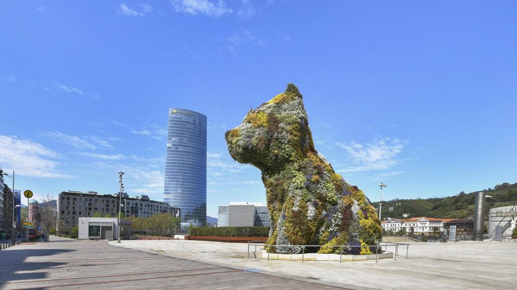 La soledad de Puppy, en el Guggenheim, durante el confinamiento.