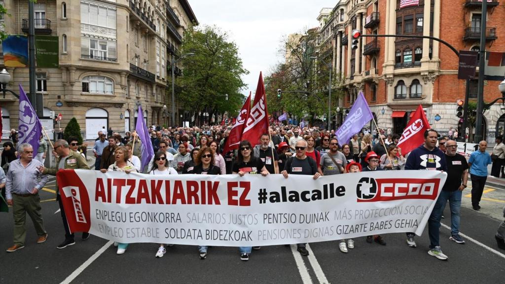 CCOO y UGT marchan en defensa de los derechos laborales conquistados