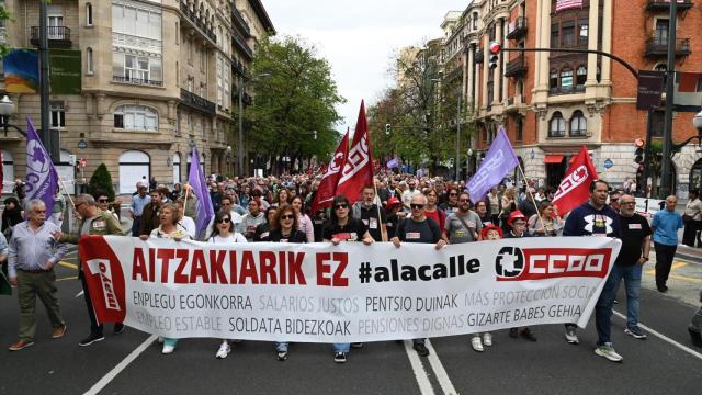 CCOO y UGT marchan en defensa de los derechos laborales conquistados