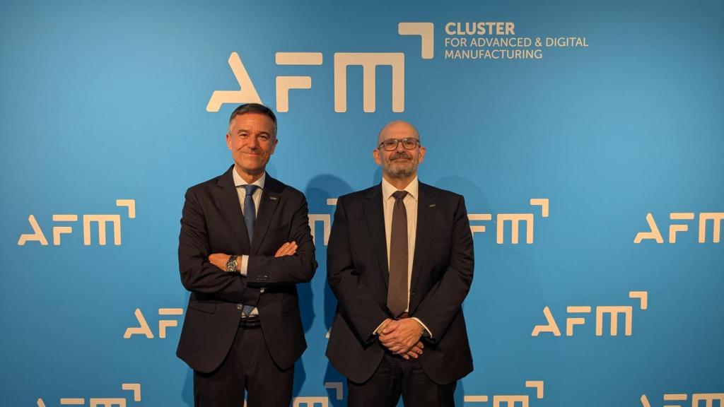 De izquierda a derecha: Xabier Ortueta, director general de AFM Cluster y José Pérez Berdud, presidente de AFM Cluster