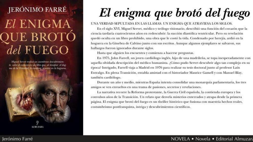 Almuzara presenta 'El enigma que brotó del fuego', de Jerónimo Farré