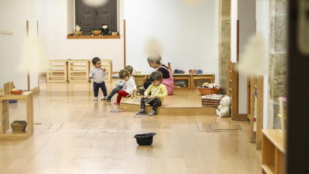 Niños en la ikastola José Arana.