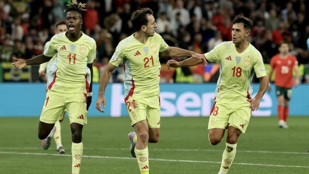 Zubimendi y Oyarzabal en la Final de la Nations League / EFE