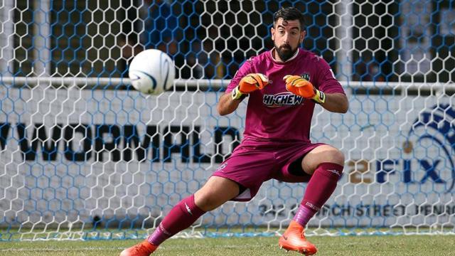 Eñaut Zubikarai, durante su etapa como futbolista del Auckland City.