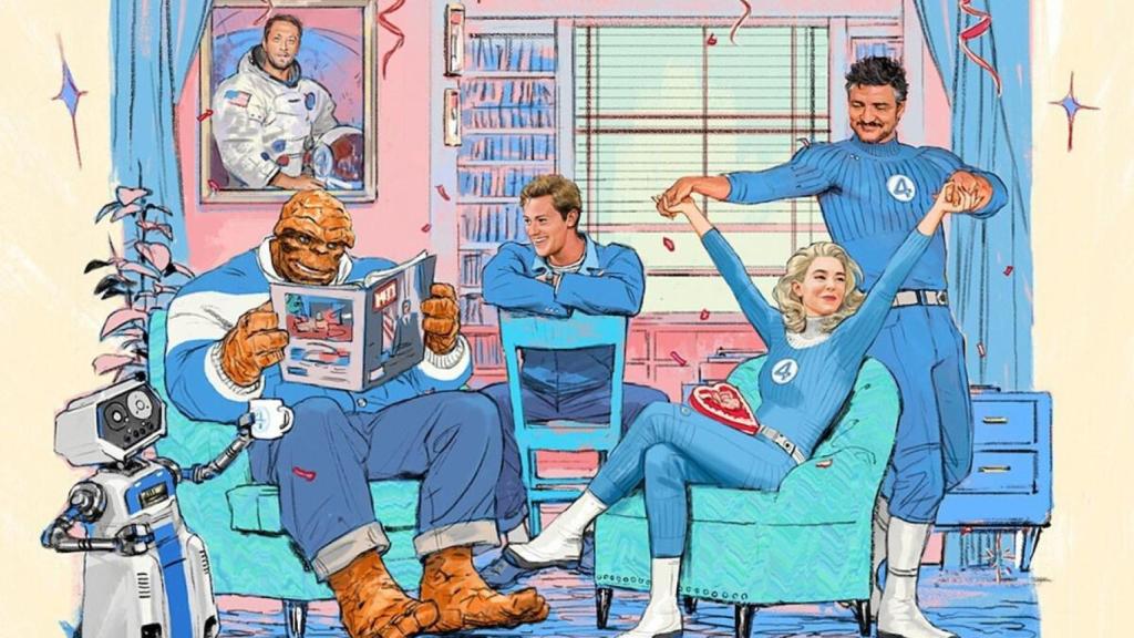 Ilustración de Los 4 Fantásticos de Marvel