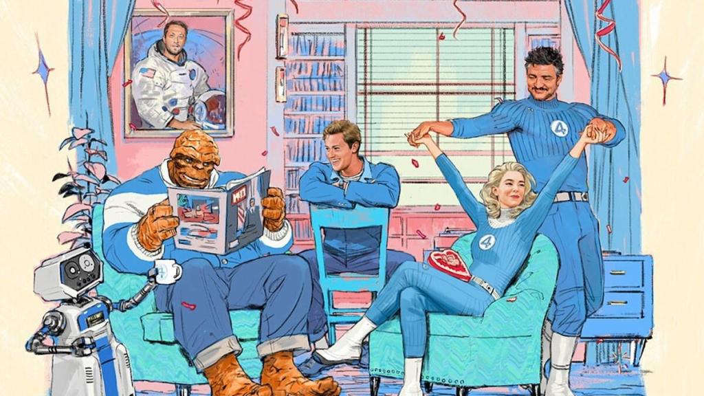 Ilustración de Los 4 Fantásticos de Marvel