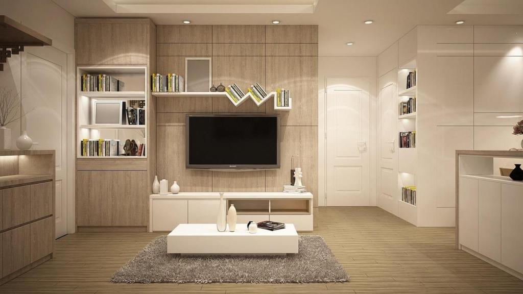 Salón moderno amueblado
